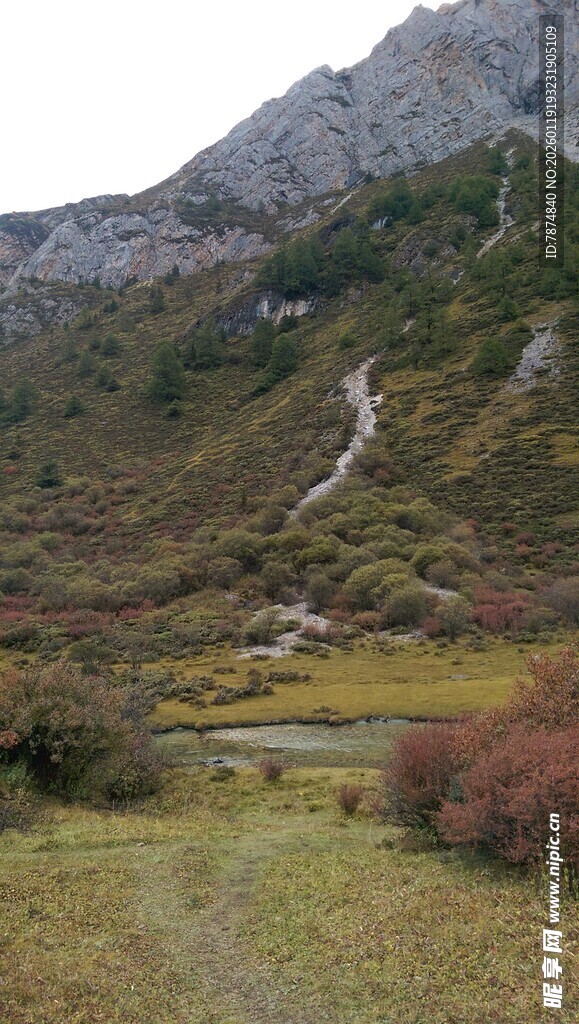 山间小径 秋色中的自然美景