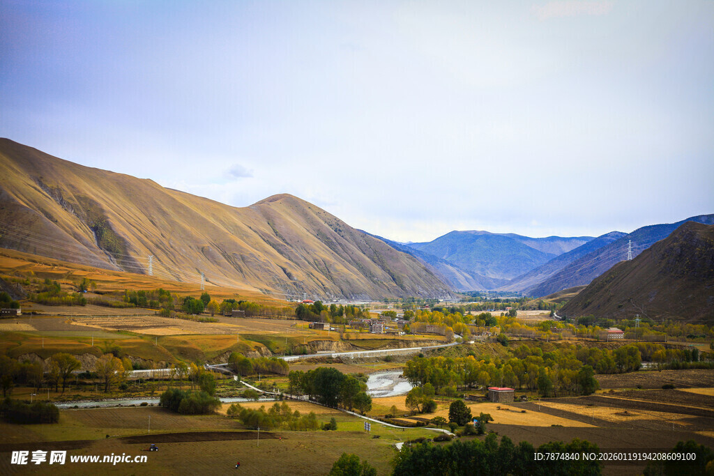 山间田园风光美景