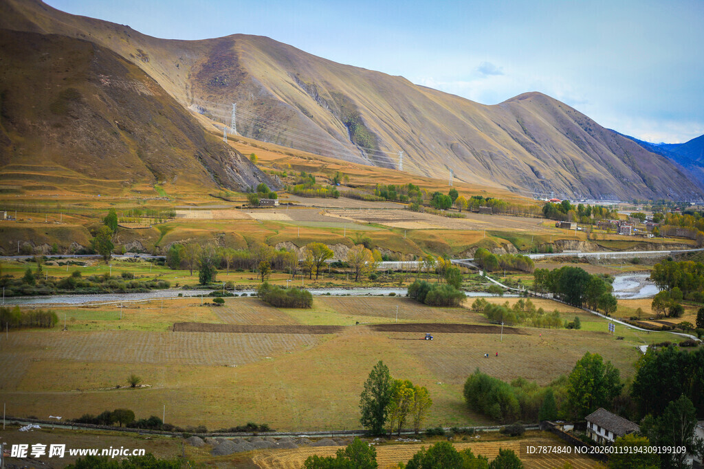 山间田园风光美景
