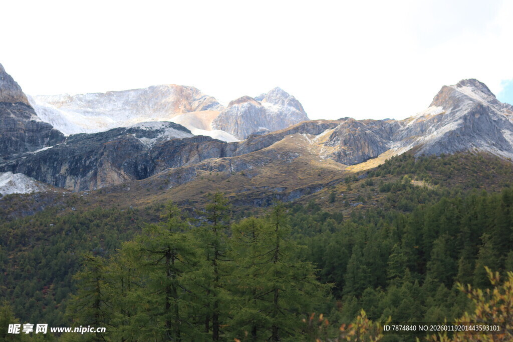壮丽山林间的巍峨山脉