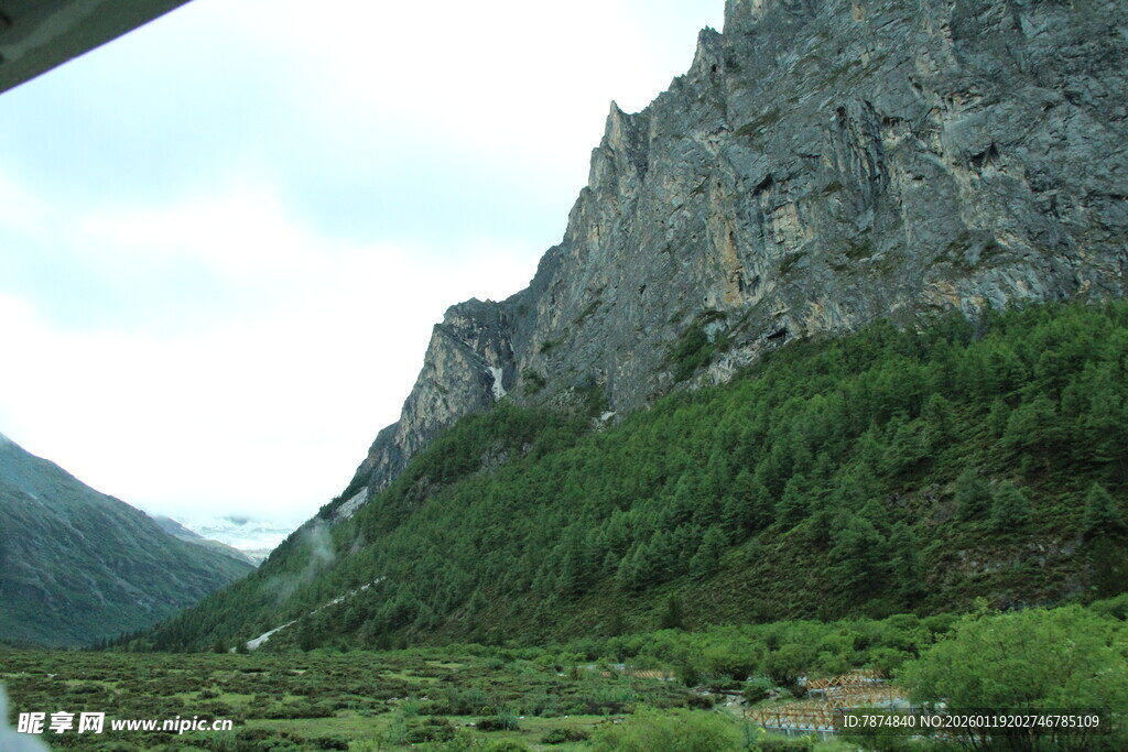 山间峻岭绿意盎然
