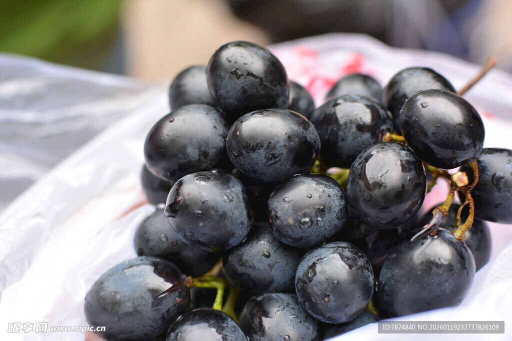 新鲜紫葡萄