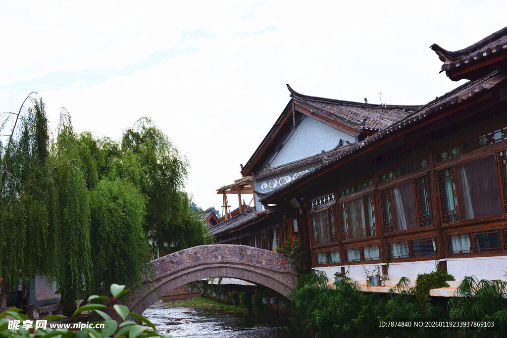 中式古建园林景观 稻城