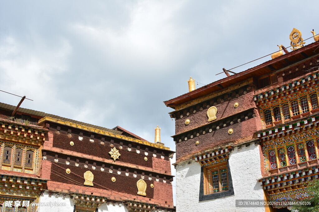 藏式建筑风貌 稻城