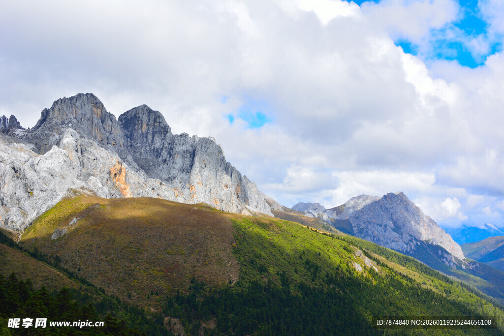 壮丽高山景观 稻城