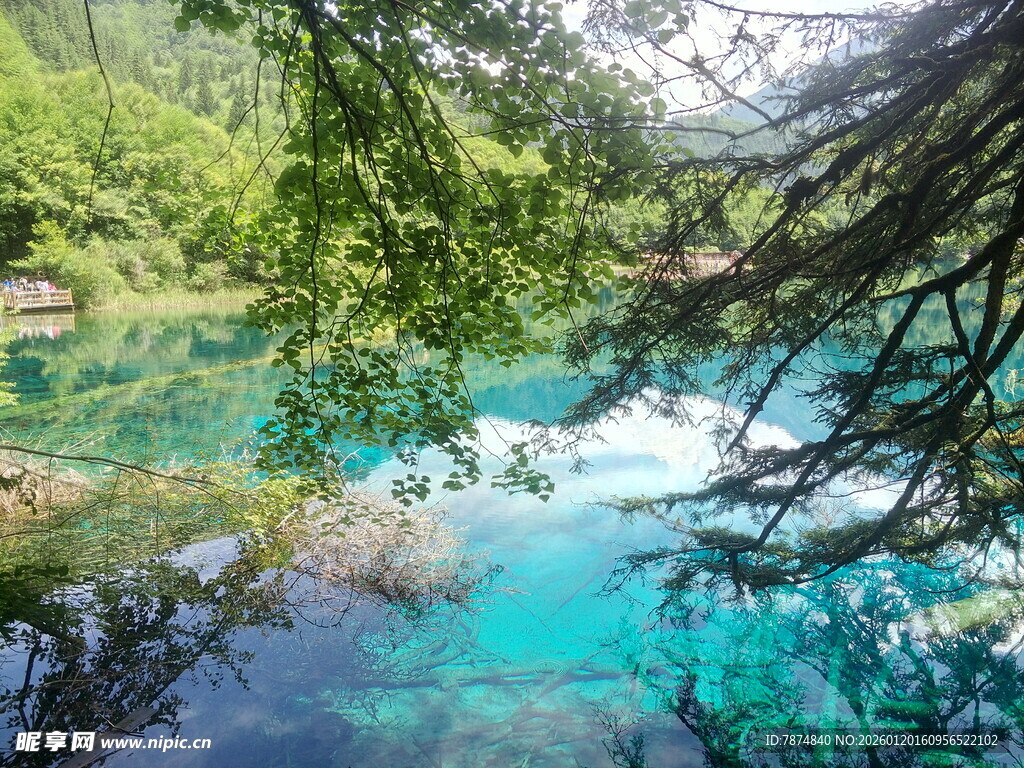 梦幻般的翠绿山川湖泊