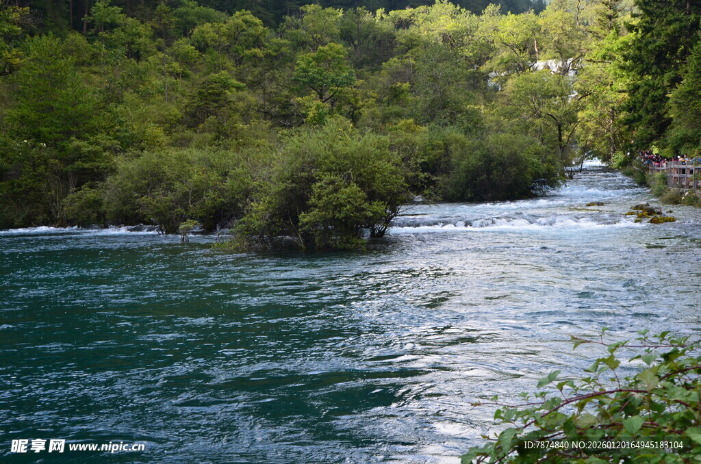 山间清澈河流风景