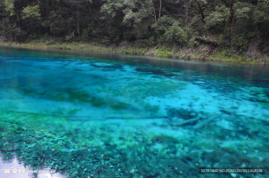 清澈幽蓝的自然水域