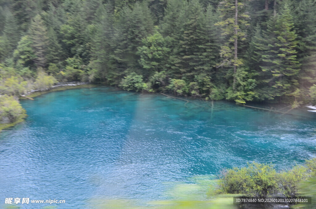 蓝湖映翠林 自然之美景