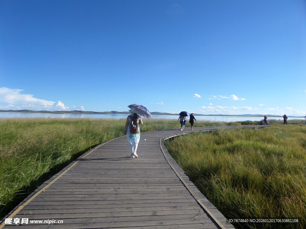 漫步栈道赏自然风光