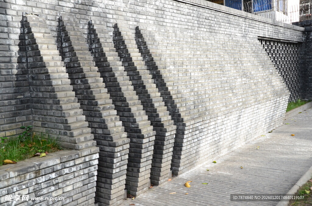 砖砌护坡的独特几何造型