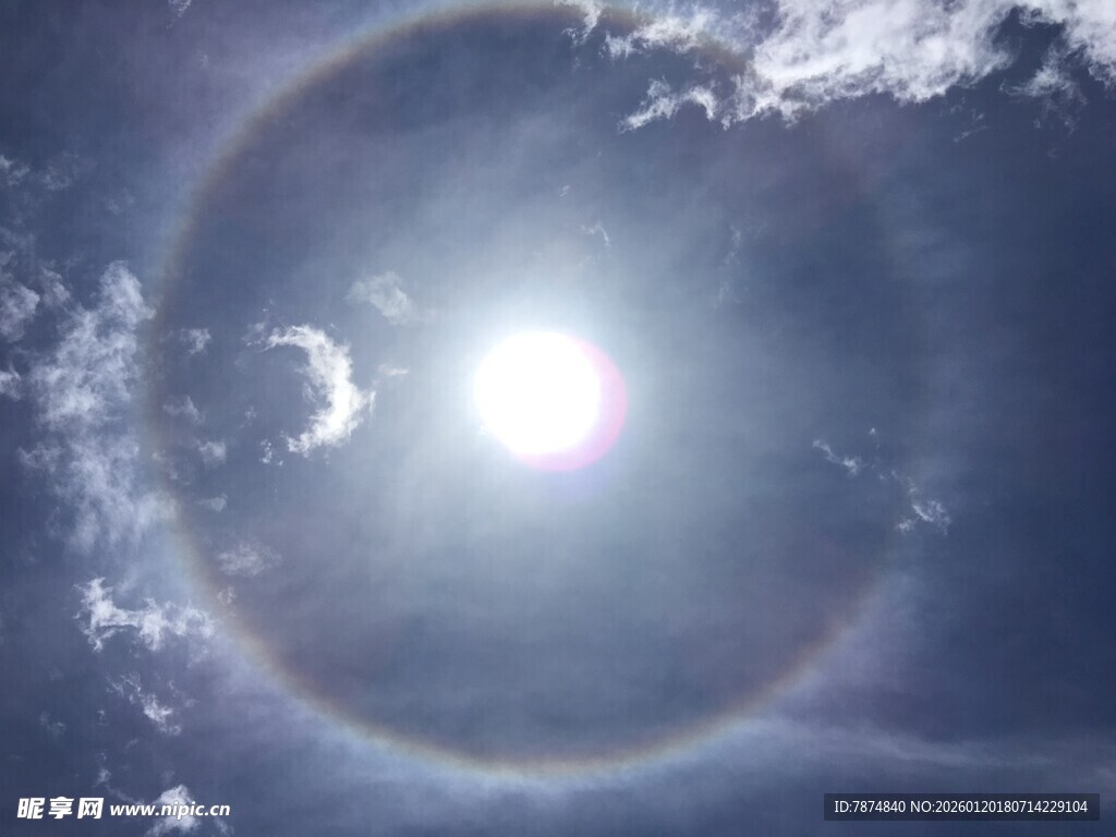 天空中的日晕景观