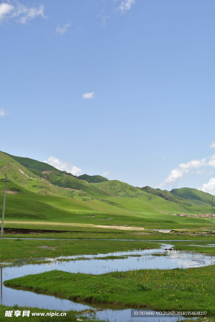 草原湿地风光美景