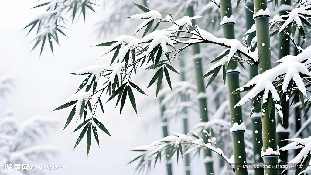 竹林雪韵