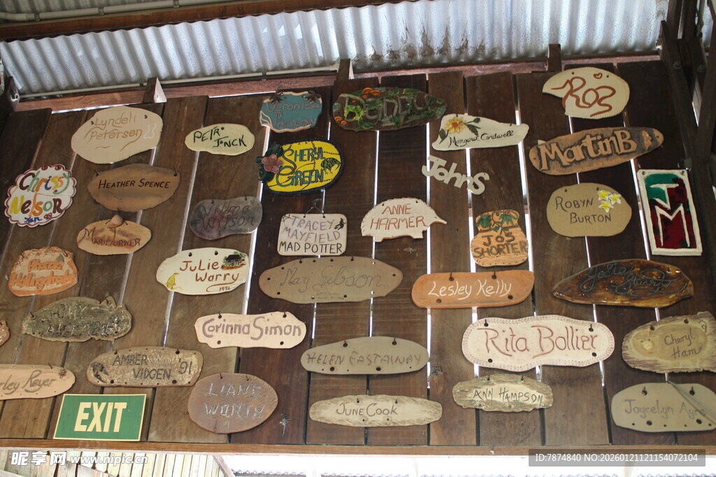 复古金属标牌展示