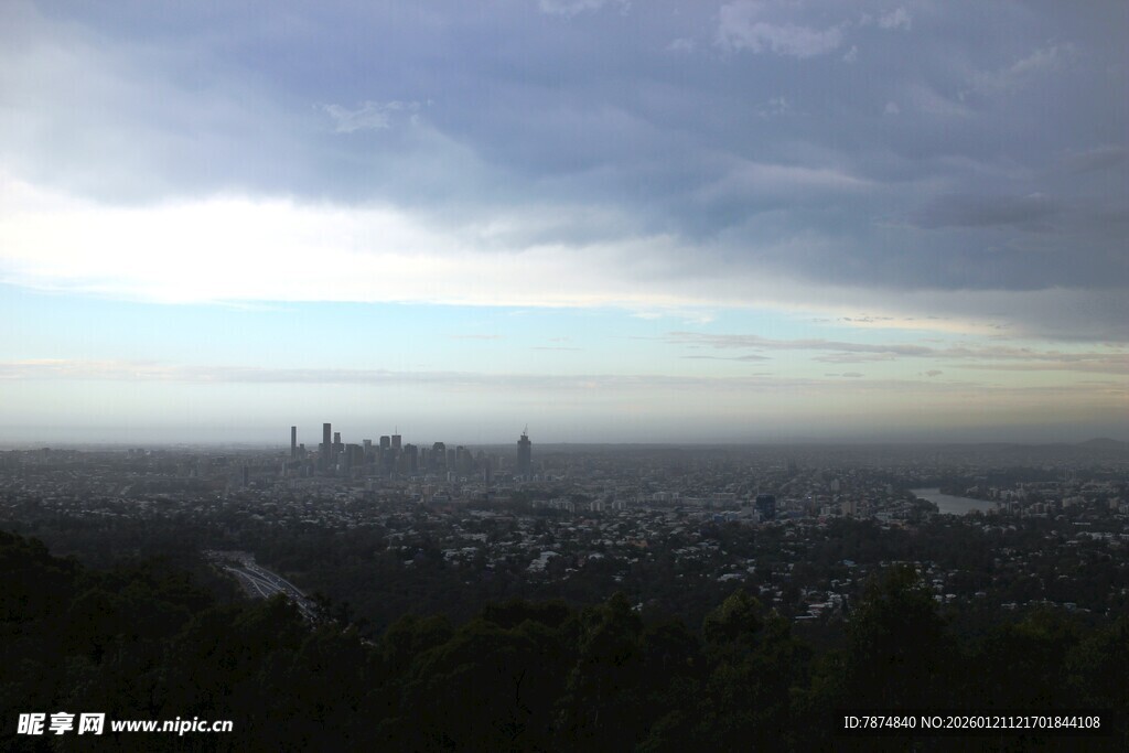 城市天际线全景景观