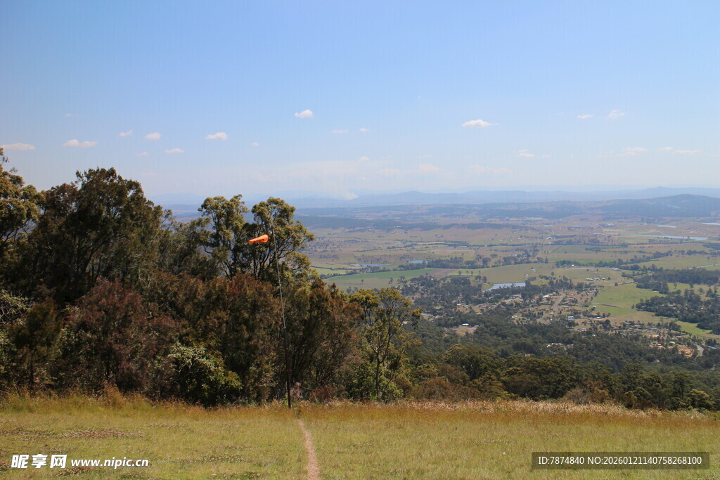 俯瞰广袤原野与葱郁树林