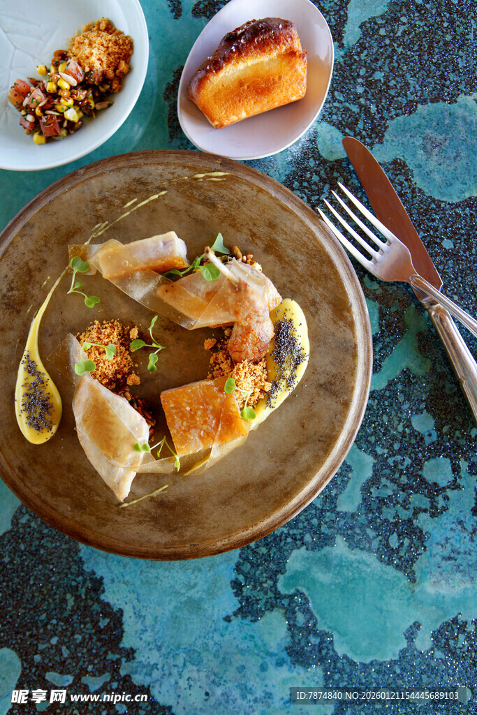 美味海鲜意面摆盘精致