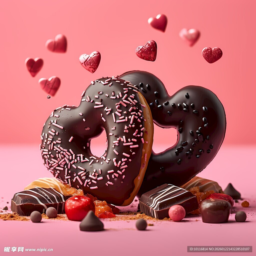 爱心甜甜圈