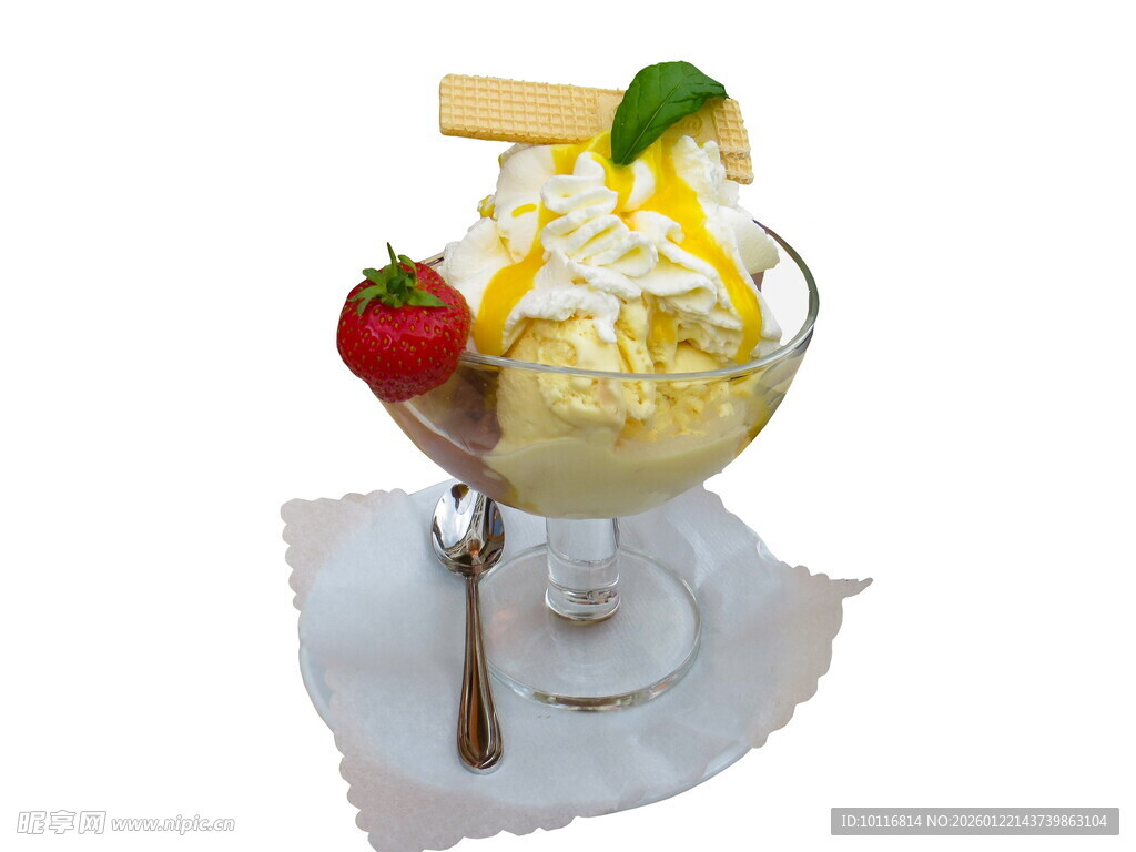 草莓奶油冰淇淋