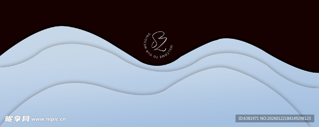 雾霾蓝色婚礼背景