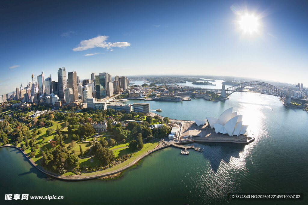 悉尼城市与海港风光