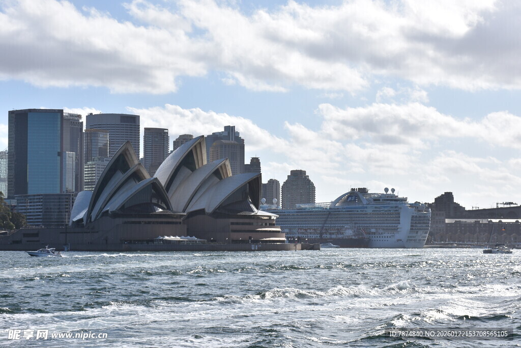 悉尼歌剧院与城市天际线