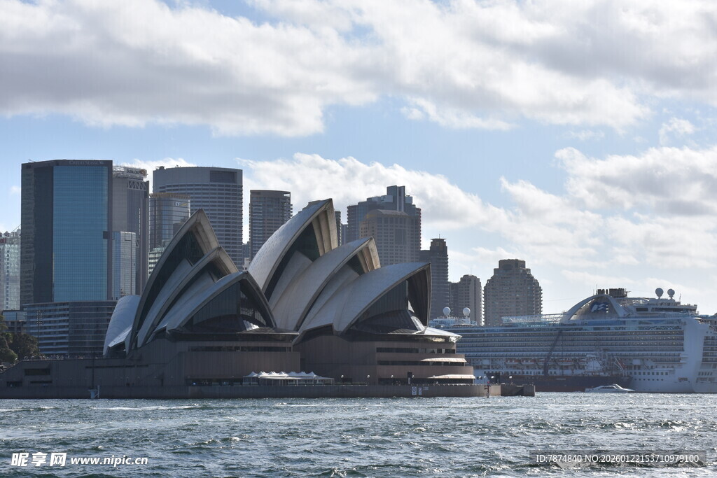 悉尼歌剧院与城市天际线