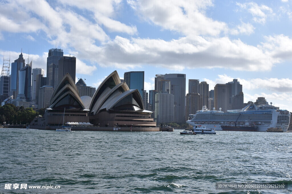 悉尼歌剧院与城市天际线