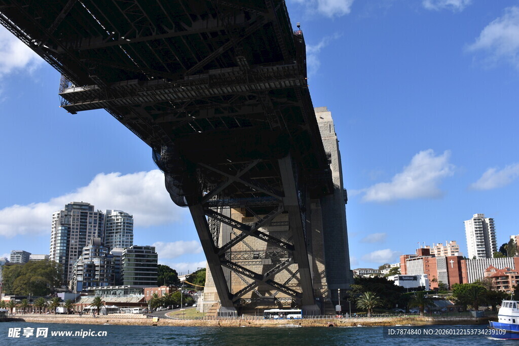 悉尼海港大桥下的城市景观