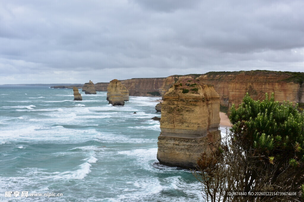 大洋路十二使徒岩海景
