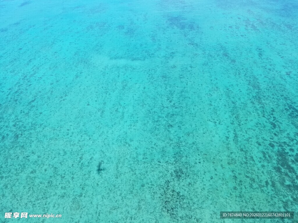 清澈碧蓝的海洋水面