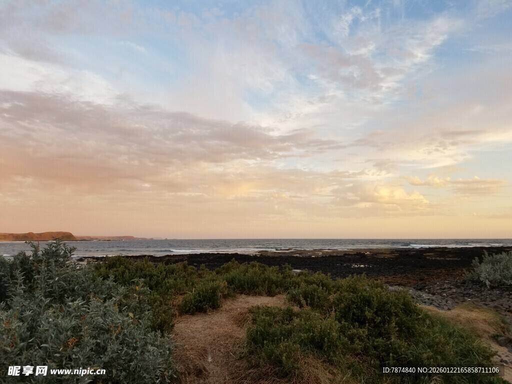 海边黄昏美景