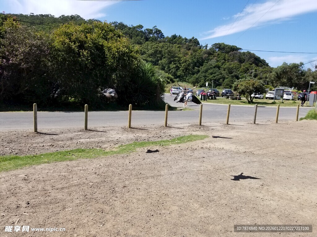 户外开阔场地与围栏景观