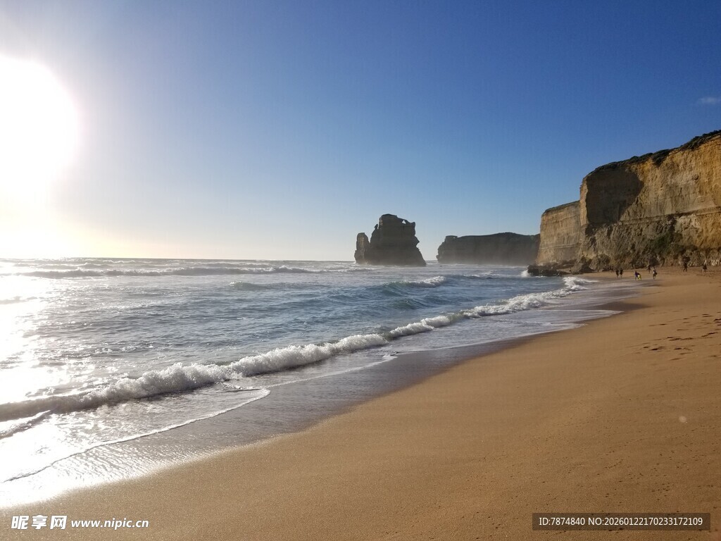 阳光沙滩海岸壮丽风景