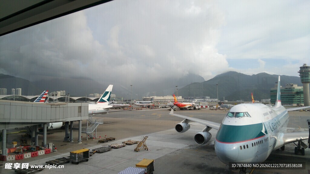 机场停机坪景象