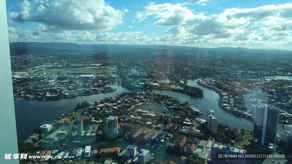 城市高空俯瞰景观