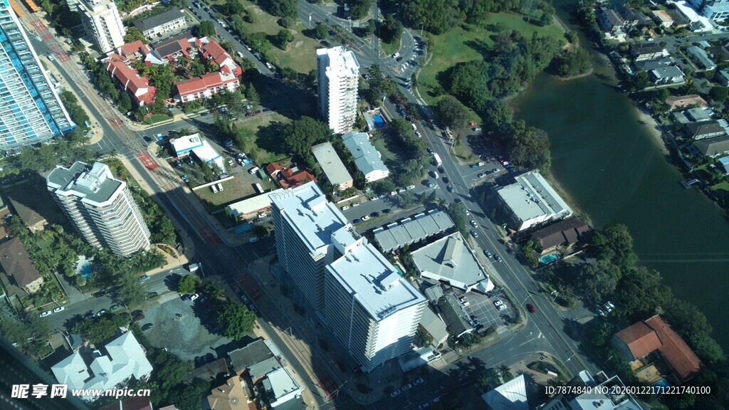 城市建筑鸟瞰景观图