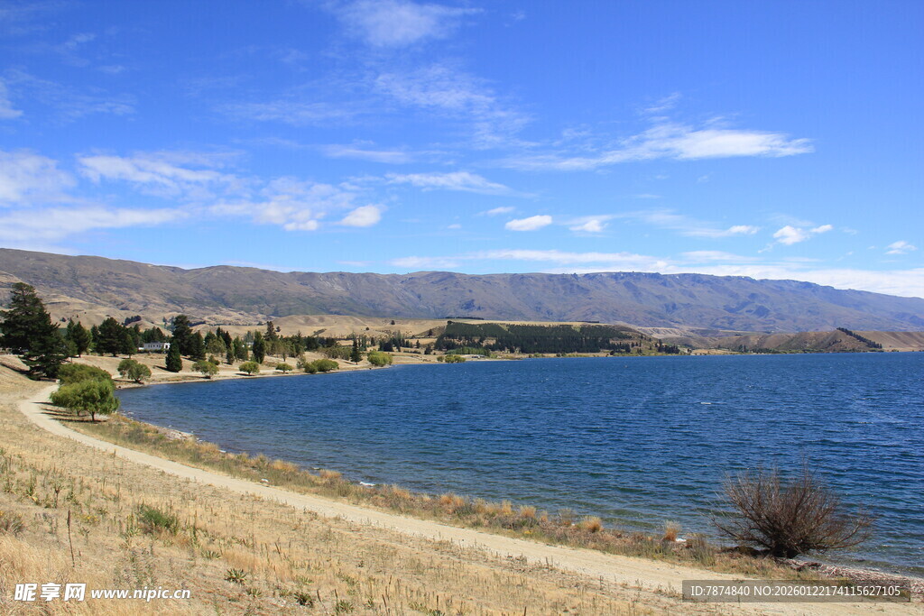 湖畔美景 宁静自然风光