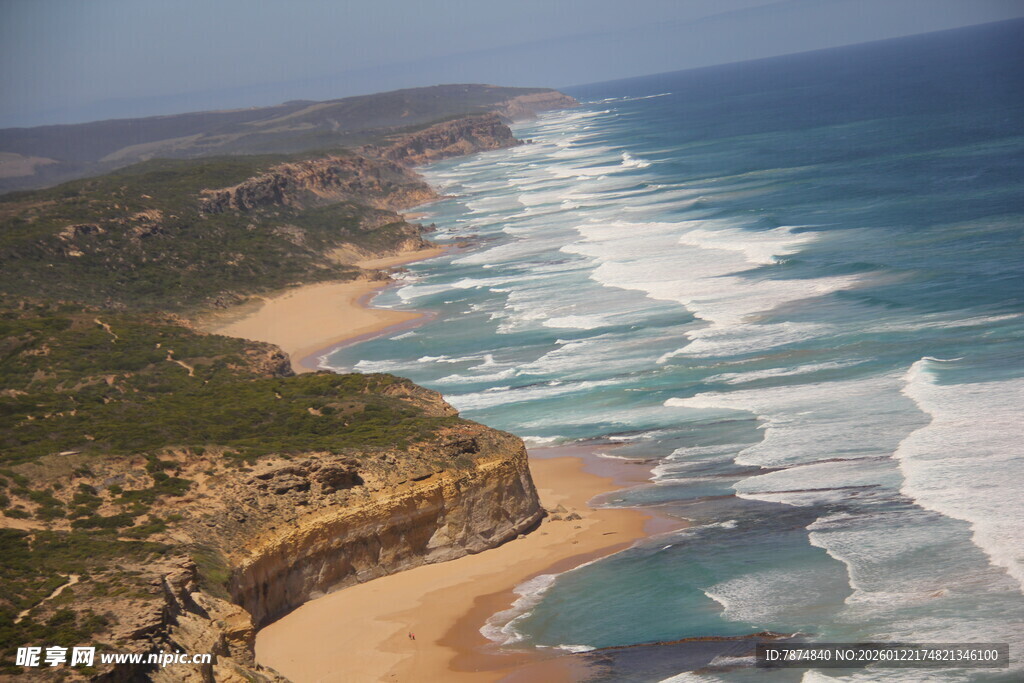 壮丽海岸风光俯瞰美景