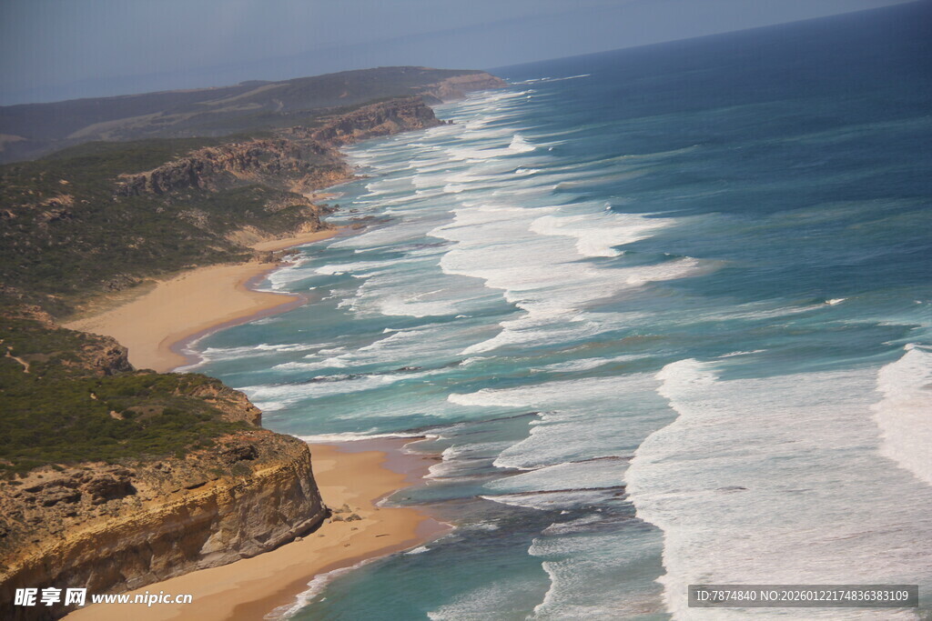 壮丽海岸风光 海浪拍岸