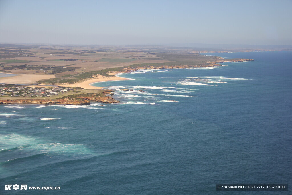海岸风光 碧海蓝天与浅滩