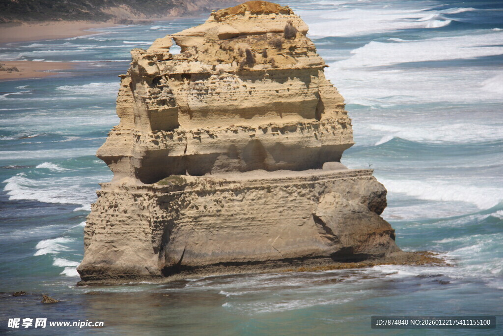 海岸独特岩石景观