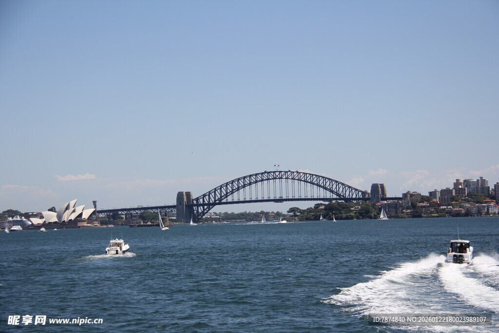 悉尼海港大桥下的水上风光
