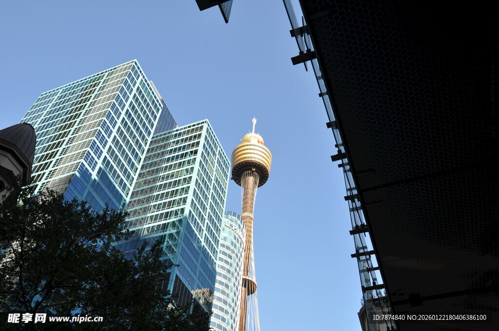 城市高楼与标志性建筑景观