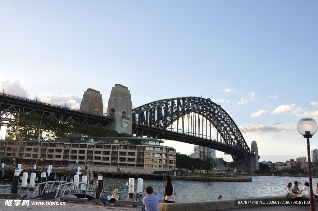 悉尼海港大桥下的热闹场景