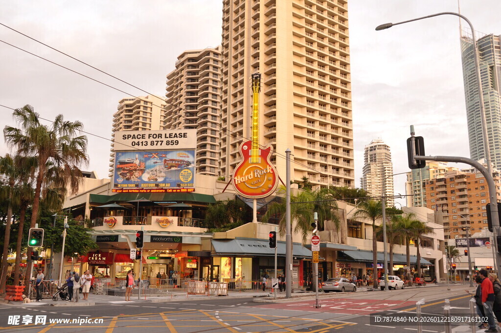 城市繁华街景 高楼林立