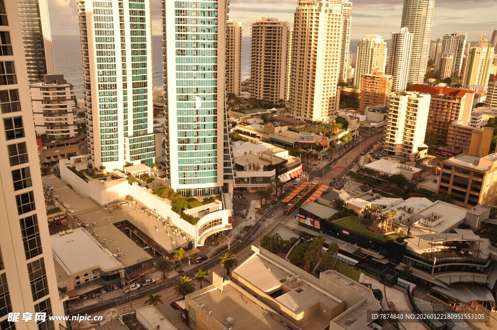 城市高楼俯瞰景象