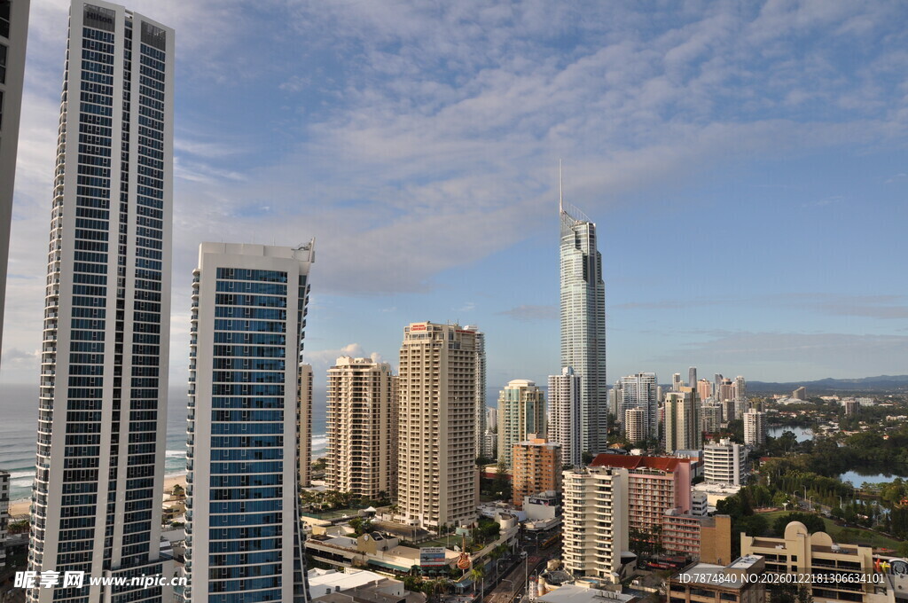 城市高楼天际线景观