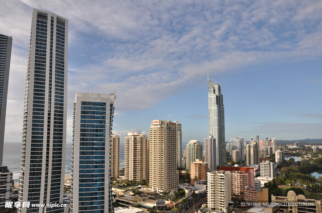 城市天际线 高楼林立景观